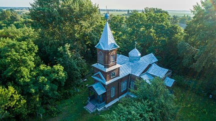 Hölzerne Geburtskirche der Gottesmutter, 1888, Mala Beresanka